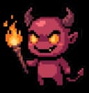 The Roast & Resolve flame mascot peeking up from the bottom of the page